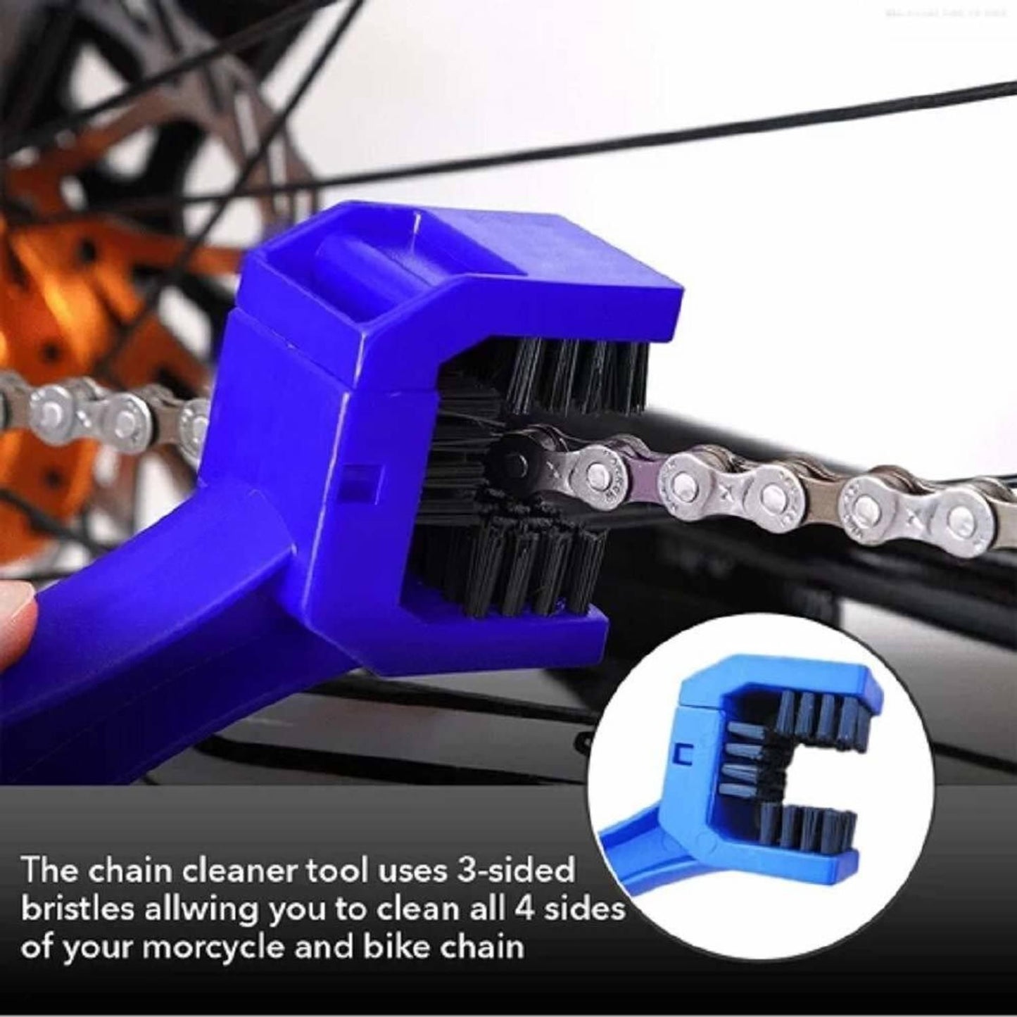 Bike Chain Cleaner Lubricant and Brush (Pack of 3)
